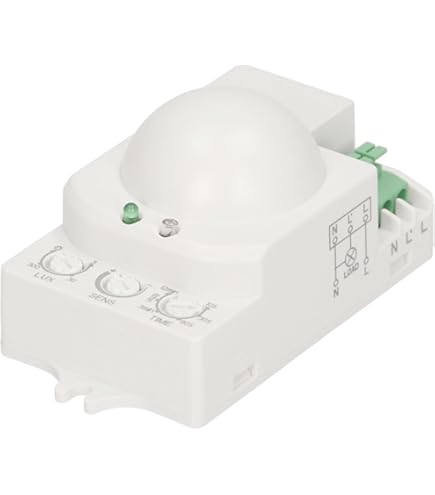 Rilevatore Movimento Microonde 400W - Sensore Luce 6m Per LED IP20