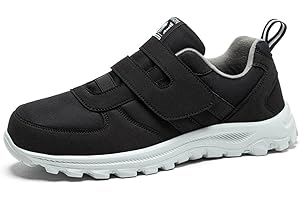 Bigzagger Diabetiker Schuhe Herren Damen Extra Weit mit Klettverschluss Orthopädische Schuhe mit Memory Foam Sohle Nahtloser Ultraleicht Gesundheitsschuhe für Geschwollene Füße