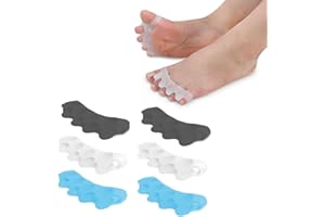 PSOWQ Separateur Orteil 3 Paires Orthese Hallux Valgus, Ecarteur Orteil pour Hommes et Femmes Soulagement de la Douleur de Jour et Nuit, Correcteur d'orteil en Gel Soins de Pieds - 3 Couleurs
