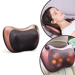 Sprade Electronic Massage Pillow Massager Cushion Car Lumbar Neck Back Shoulder Heat Pillow Deep Kneading Massager Relax Pain Back Pillow for Car Home Office Massager