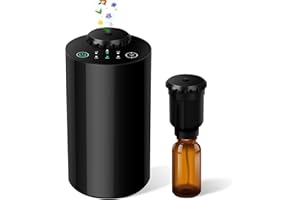 INXDOLHOM Difusor sin Agua, Aromaterapia pulverizador Difusor,10/30/90s pulverización de Ajuste,Tiempo y difusor de Aceite etéreo batería Dura 10 h,Super silenciosa y densa Niebla para Auto,Espacio,Oficina