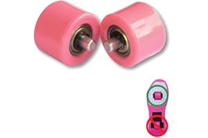 WOHS Ruedas de repuesto delanteras para zapatillas deportivas con dos ruedas. 2 unidades. Rosa