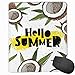 Produktbild Mouse Mat Stitched Edges, Abstract Summertime Concept Wording In Trend Lettering And Coconut Halves,Gaming Mouse Pad Non-Slip Rubber Base