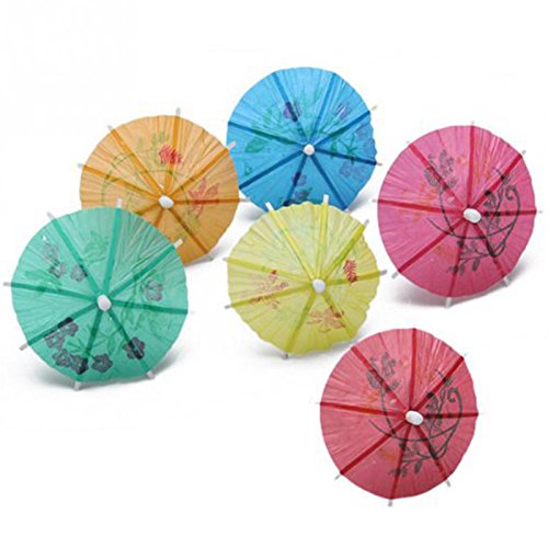 OUNONA 150pcs Cocktailschirmchen in verschiedenen Farben - 4