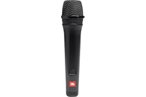 JBL PBM100 Microfono Dinamico Cardioide con Filo, per Voce, Canto, Karaoke, Compatibile con Altoparlanti JBL PartyBox , Alta Qualità, Cavo Jack 6,3 mm e Adattatore 3,5 mm, Nero