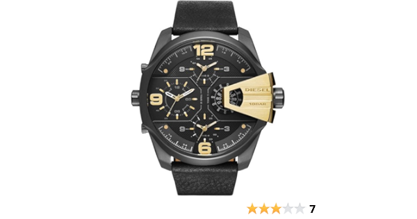 Montre Chief Series de Diesel à deux aiguilles en acier inoxydable,  gunmetal, pour homme, DZ7377 : Amazon.fr: Montres