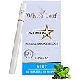 White Leaf Premium Herbal Ayurvedic Herbs Cigarettes Mint Flavoured(Pack Of 10) 100% Tobacco Free And Nicotine Free |Made With Ayurveda Natural Herbs Clove, Tulsi, Cinnamon & Green Tea(Non Addictive)