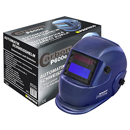 Proteco-Werkzeug® P600E Solar Automatik Schweißhelm Schweisshelm Schweissmaske Schweißschild Automatikhelm BLAU - 2