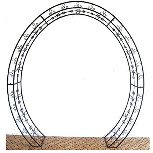 XXL Rosenbogen OVAL Metall schwarz Rankhilfe Torbogen Rankgitter Tor Spalier Garten NEU