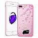 Produktbild SMART LEGEND für iPhone 7 Plus Weiche Hülle Bumper & Transparent Hart Acryl Candy Case Blume und Schwarz Katze Muster Hartschale Schutzhülle Handyhülle Tasche Skin Cover Schale Stoßfest Hart Schutz Ultradünn Slimcase Hardcover Handytasche Etui Protective Backcover