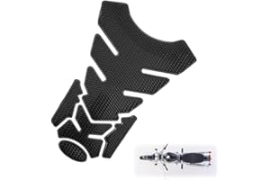 AOEVUIR Tankpad 3D Carbon Look, universale compatibile, adesivo impermeabile protezione serbatoio moto, paraserbatoio moto sportivo nero
