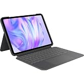 Logitech Combo Touch 11 in&ccedil; iPad Pro M4 ile Uyumlu T&uuml;rk&ccedil;e Klavyeli Tablet Kılıfı - Gri