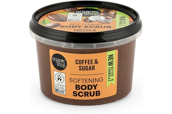 Organic Shop Gommage Corps Adoucissant Café et Sucre, 250ml, Formule Brésilienne