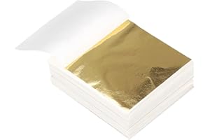 Foglia d'Oro Imitazione Heanvmyss, 100 pezzi, 8,5 x 8 cm, doratura per decorazione e artigianato