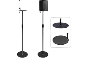 Speaker Stand Floor Pair 2Pack, Compatible with Samsung Sony, Height Adjustable 29in to 55in for Speakers up to 5kg/11lb, Speaker Stands with Universal Compatibility by Gekufa