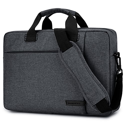 Laptop Tasche 17,3 Zoll, BRINCH stilvoll Nylon Laptop Messenger Bag Umhängetasche Schultertasche Aktentasche für 17 - 17,3 Zoll Laptop / Notebook / MacBook / Ultrabook / Chromebook Computers, Grau