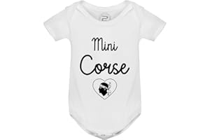 PIXEL EVOLUTION Body Mini Corse - Pour un petit garçon déjà fier de son île de beauté Body bébé - Body humoristique et rigolo - idée cadeau naissance