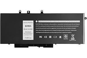 ASUNCELL 7.6V/68Wh GJKNX Batería para Ordenador portátil DELL Latitude 5480 5580 5280 5288 5488 5490 5490-TD70X5491 5495 5580 5590 E5280 E5288 E5480 E5580 Series, DELL Precision 3520 3530 Series
