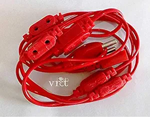 VRCT 13+1 Female Sockets PVC Jointer Wire for LED and Rice Lights - Set of 2 (Colour May Vary)