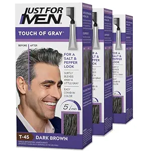 Just For Men Touch Of Gray Dark Brown-Gray 1 Application (Pack of 3)