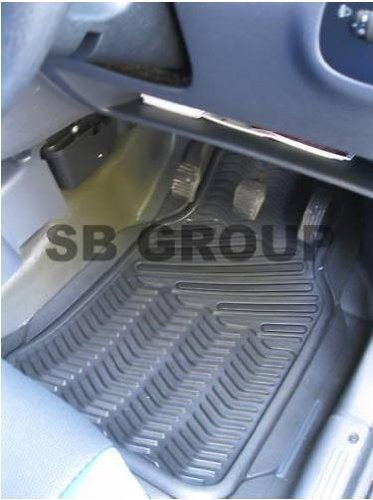 SB Car Seat Covers 2 Piece Rubber Mats, Black