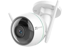 EZVIZ Kamera Wi-Fi IP, 1080p kamera do monitoringu z noktowizorem 30 m, syrena oraz alarm Spotlight, wykrywanie ruchu i gniazdo na kartę SD 256 G, kamera zewnętrzna, odporna na warunki atmosferyczne,