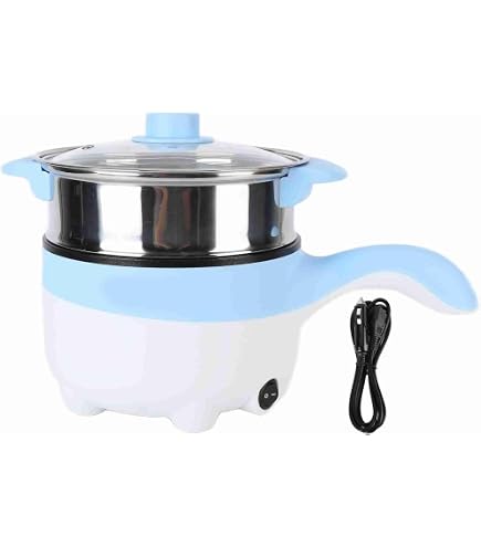Padella Elettrica Per Auto 12V/24V Con Cottura A Vapore, Padella Elettrica Antiaderente Da 2 Litri 18 Cm, Mini Fornello Da Viaggio Elettrico Per Pasta, Tagliatelle, Verdure, Carne, Uova,12vg - 4