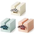 Y-Kelin 3 PCS Toothpaste Squeezer, Rolling Tube Toothpaste Squeezer with Frosted Handles Toothpaste Holder Stand Bathroom Organizer,Saves Toothpaste and Creams (Pink + White + Light Blue)