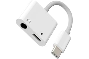 ZOYUZAN USB-C to 3.5mm Jack Adapter for iPhone 15 (2in1) Aux Dongle Type C Headphone Charger Splitter Compatible for Samsung Galaxy for Apple 15 Pro Max Plus for iPad 10、Air4/5、Mini6、12.9 Audio CD-uk