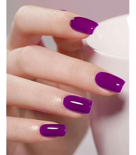 JMEOWIO UV-Gel-Nagelfolie – Katzenaugen-Design In Lila, 20 Stück Inkl. Feile & Stäbchen, Für Langanhaltende DIY-Nagelkunst