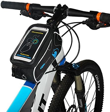 Florally Bike Frame Tube Bag, Bicycle Frame Strap Attachment Mount Mountain Road Cycling Tube Waterproof Front Top Storage Crossbar Bike Pannier Pouch