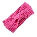Koly® Baby Girls Photography Toddler Cute Kids Knitting Cross Headband Baby Hair Accessories (Hot pink)