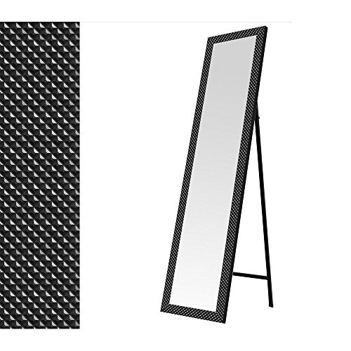 Preisvergleich Produktbild Schwarz Standspiegel (37x2x157 cm)