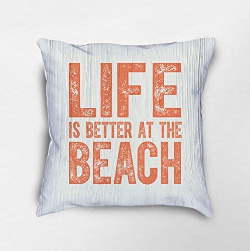 Life is Better at the Beach Pillow, Beach House Decor, Beach House Pillows, Beach Decor, Beach Pillow, Coastal Pillows, Beach Cottage Pillow