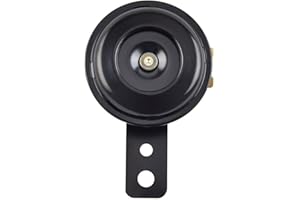 ASUDARO Klaxon de disque de moto, 6V 105DB Haut-parleur de klaxon de moto universel Klaxon électrique de moto universel Sirène ronde étanche pour vélo de cross-country ATV