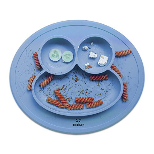 Nooni Care Baby Teller Schüssel Tischset mit Untergliederungen Rutschfest Haftbar, Klein Kinder Platzmatte aus Silikon, Perfekte für Baby Entwöhnung, Einfach Abwaschbar, Auch Für Unterwegs - 4