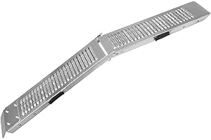 T-MECH Motorradrampe Auffahrrampe Laderampe Antirutsch Faltbare Rampe Faltrampe Verladeschiene Verladerampe Rutschsicher Auffahrschiene
