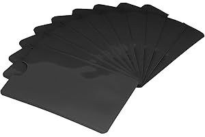 YOKIVE 30 Pcs RFID Blocking Sleeves, Credit Card Protector Sleeve Slim | Scratch Resistant, Great for Business Cards, ID Cards (Black, 3.62x2.44-Inch)