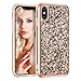 Produktbild Coollee Hülle für iPhone Xs Max 2018 6.5" Glitzer Handytasche Mädchen Glitter Sparkle Bling Strass Hart PC Hardcase Bumper Etui Ultra Dünne Luxus Kristall Cute Case Cover Handy Hüllen Stoßdämpfend Protective Hartschale Schutz Schale (Gold)