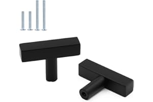 Pack of 10 Knobs for Furniture, Drawers, Cupboards, Cabinets or Doors, Stainless Steel, Country House Style, Single Hole, 50 Mm Total Length, Great for Kitchen and Bathroom, LS1212GD