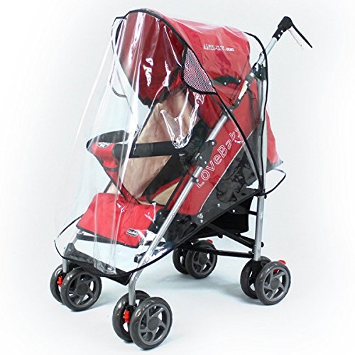 Tinksky Universal Pushchair Stroller Pram Buggy Transparent Rainproof Cover Rain Shade