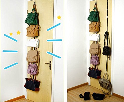 Kammty 2 Packung Sports Ballcap Hut Rack Aufbewahrung / Baseball Cap Halterung / Handtasche Rack Organizer mit 16 (2 x 8) Gap Racks, Hut Sorter Unterstützung bis zu 10KG, schwarz - 5