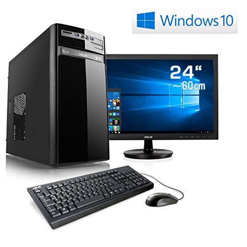 Entertain PC IDV A10-7850K-2 inkl. Windows 10 Home - AMD Quad-Core A10-7850K 4x 3700 MHz, 16GB RAM, 120GB SSD, 1TB HDD, 300MBit/s WLAN, 10in1 CardReader - 24" LED Monitor, Tastatur-Maus Set
