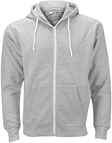 PURL® Plain Mens American Fleece Big Sizes Zip Up Hoody Hooded Zipper Top Warm Pullover Hoodies Lined Tracksuit Sweatshirt Colours Hoodie (S to 5XL)
