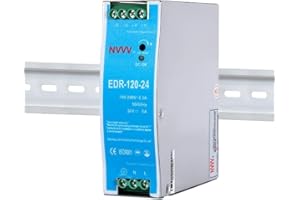 JUNLIN EDR-120-24 - Alimentatore di rete da 120 W, 5 A, 24 V, DIN (24 V120 W)