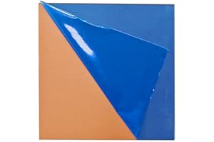 POMARKS 1PCS C101 Copper Sheets,4 x 4Inch/10 x 10 x 0.1cm, No Scratches, Film Attached Copper Plates, Pure Copper Sheet Metal, Copper Plates, for Jewelry, Crafts, Repairs, Electrical.