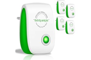 SKIKHN Dispositivo di Risparmio Energetico, 4 Pezzi Riduttore di Elettricità Domestica, Dispositivi Smart Energy Saver, Smart Power Saver, per Elettrodomestici e Apparecchiature Ad Alta