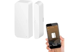 GUDEMOORE Détecteur d'Ouverture Porte/Fenêtre, Capteur de Porte WiFi Capteur de Contact Intelligent, Connexion Tuya APP, Mini Capteur de Porte et Fenêtre WiFi Alarme Maison sans Fil