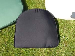 UK-Gardens Black Garden Furniture Chair Cushion Seat Pad Round Back