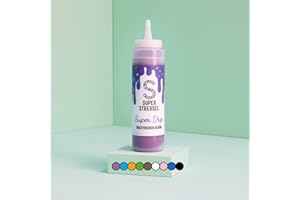 ‎SUPER STREUSEL Super Drip Lila Kuchenglasur Cake Melts Schokolade 300g | Drip Cake Glasur für Kuchen Kekse Plätzchen Eis Muffin Torten uvm. | Cake Drip Flasche | Icing Dekoration